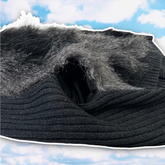 NWT JENNIFER LOPEZ Modern Bohemia Vegan Faux Fur Rib Knit Open Sweater Vest Boho - Picture 10 of 14